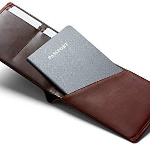 Bellroy Travel Wallet (Slim Leather Passport Wallet, RFID Blocking, Organizes Travel Documents, Cash & Tickets, Holds 4-10 Cards, Includes Micro Pen) – Cocoa – RFID