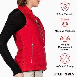 SCOTTeVEST 101 Vest for Women – 9 Hidden Pockets – Water Repellent for Travel & More