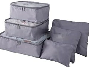 MMLLZEL 6PCs/Set Travel Bag Clothing Organizer Multifunctional Storage Bag High Capacity Mesh Packing Cubes Unisex Luggage Organizer Bag (Color : D)