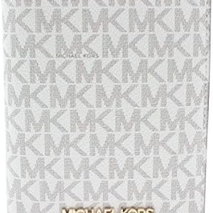 Michael Kors Jet Set Travel MD Coated Canvas Passport Case Cream Multi