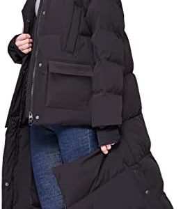 YISEVEN Women’s Lightweight Waterproof Detachable Thickened Oversize Down Jacket Hooded